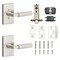 Sure-Loc Hardware Sure-Loc Hardware Levanto Privacy Rosette, Nickel, Knurled Grip in Nickel LV102 NI GRIP-KN NI - alternate 2